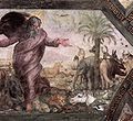 Raffaello Sanzio, The Creation of the Animals, 1518 – 19, fresco, Loggia of Raphael on the second floor, Vatican Museums, Vatican.
