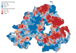 Religion or religion brought up in from the 2021 census See also: Religion in Northern Ireland and List of districts in Northern Ireland by religion or religion brought up in