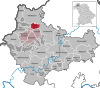 Lage der Gemeinde Riedenberg im Landkreis Bad Kissingen