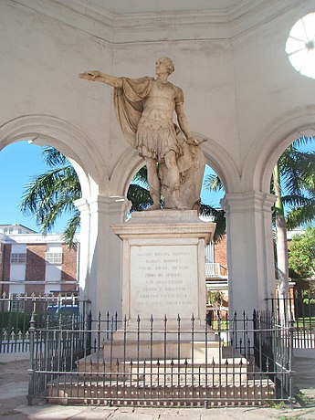 Monument of George Brydges Rodney in Memorial in Spanish Town