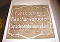 historisches Schild im Gerichtsgebäude