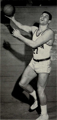 Kramer in basketball uniform, 1957