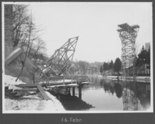 Bau des hölzernen Lehrgerüsts: 16. Februar 1938