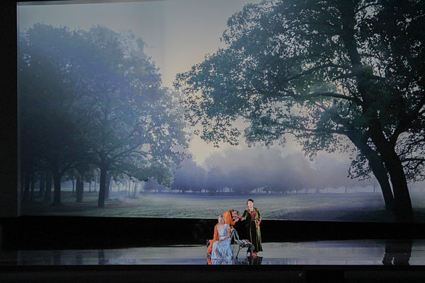 Farewell of Marschallin in act 3, with Mojca Erdmann, Sophie Koch and Krassimira Stoyanova (from left to right), Salzburg Festival 2014