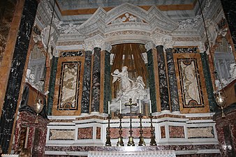 La Cappella Cornaro della Chiesa di Santa Maria della Vittoria (Roma), di Gianlorenzo Bernini.  Il pezzo principale è l'estasi di Santa Teresa (1647-1651)