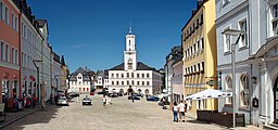 Schneeberg marketplace with townhall (aka)