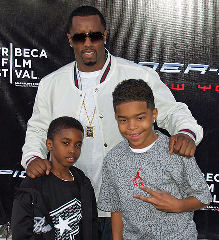 Combs with his sons Christian and Justin at the Spider-Man 3 premiere (2007)