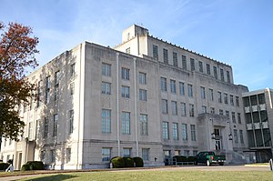 Sebastian County Courthouse-Ft. Smith City Hall, Southeast View.JPG