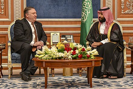 Pompeo meeting with Crown Prince Mohammad bin Salman, The dominant figure in Saudi Arabia and a key American ally in the Middle East