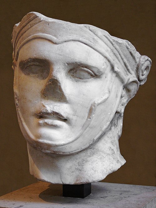 Damaged Roman copy of a bust of Seleucus I, Louvre