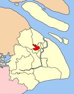 Location of Putuo District in the municipality Shanghai administrative Putuo.svg