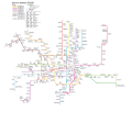 Kart over Shanghai Metro fra 2009