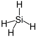 Structure of silane, analog of methane Silane.png