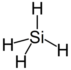 Structure of silane, analog of methane