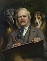 Landseer - The Connoisseurs (Portrait of the Artist with two Dogs) (1865)