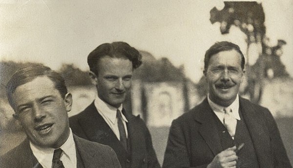 (left to right) Sir Maurice Bowra, Sylvester Govett Gates and Hartley by Lady Ottoline Morrell, 1920s