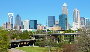 Skyline of Charlotte (Use cursor to identify buildings) Skyline of Charlotte 2016.jpg