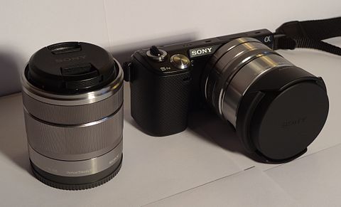 Sony NEX-5N and E-mount lens.