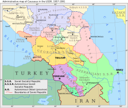 República Socialista Soviética Autônoma da Chechênia-Inguchétia - Localização