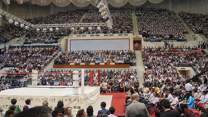 File:Stadium is filled for the Inoki pro-wrestling friendship games (16077363195).jpg