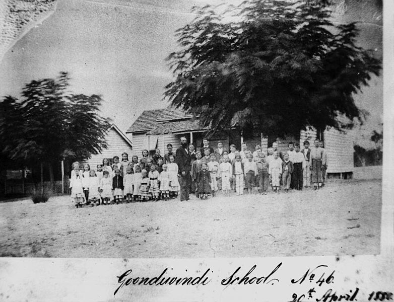 File:StateLibQld 1 116824 Teacher and students of Goondiwindi State School, 1881.jpg