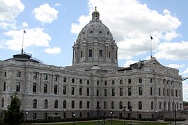 State Capitol with new Minnesota State Flag 01.jpg