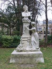 Statue af Ed.  Pailleron, Paris Parc Monceau