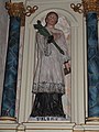 Statue de saint Alban, dans l'église paroissiale Saint-Alban de Saint-Alban (Côtes-d'Armor).