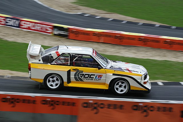Blomqvist driving a Quattro at the 2007 Race of Champions