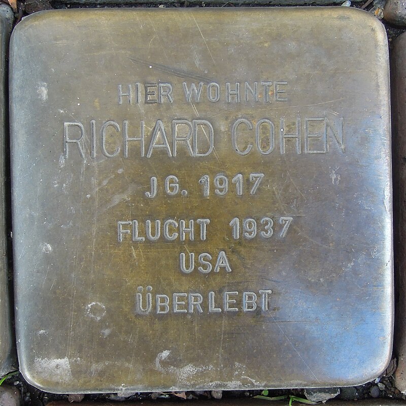 Stolperstein für Richard Cohen