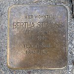 Stolperstein Einbeck Bürgermeisterwall 6 Bertha Strauss.jpg