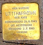 Stolperstein für Lotti Happ-Cohn