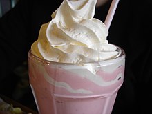 Whipped cream Strawberry Milkshake Whipped Cream.jpg