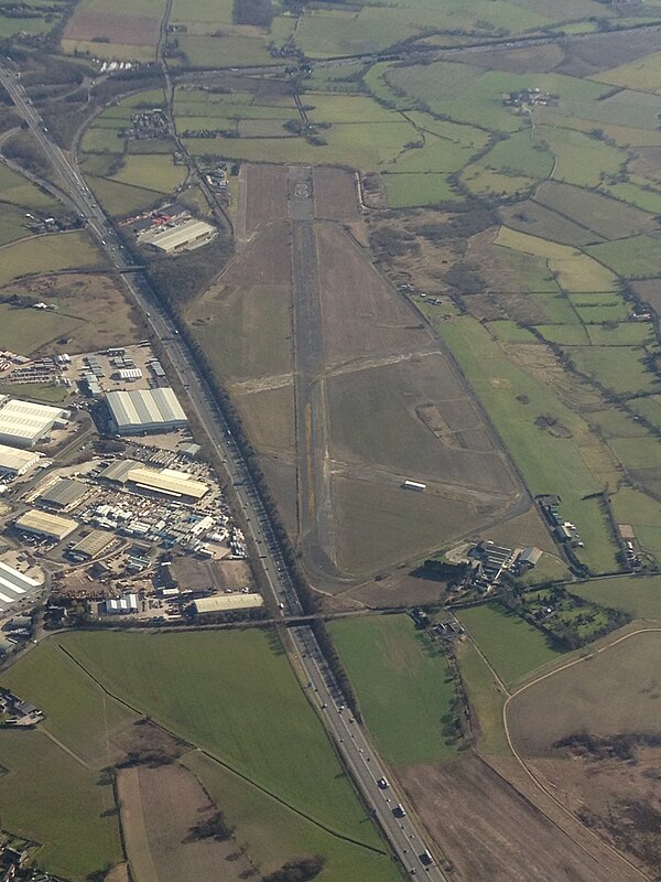 The M56 now runs through former RNAS Stretton