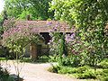 Garden with outhouse