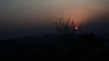 The image represents the scenic beauty of sunset that can be seen from Baner Hill