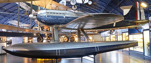 The S.6B on display at the London Science Museum