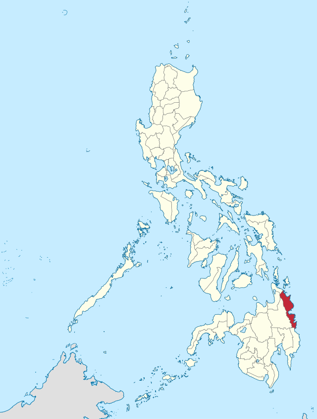 Mapa ng Pilipinas na magpapakita ng lalawigan ng Surigao del Sur