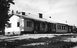 Elämäjärven työväentalo 1960-luvulla.