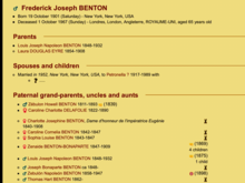 Notable residents included the Benton family descendants of former king Joseph Napoleon Bonaparte THE BENTON FAMILY DESCENDANTS OF NAPOLEON.png