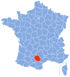Posizion del dipartiment Tarn in de la Francia
