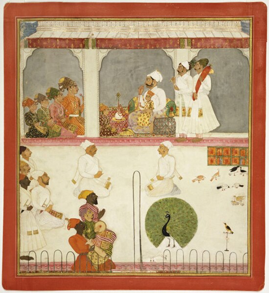 Maharaja Ajit Singh, seen here with his six sons, had his daughter marry Farrukhsiyar in December 1715.