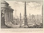 Yaklaşık yüz adımla çıkılan Antik Başkent . . .; Giovanni Battista Piranesi; yakl. 1750; dağlama; tüm tabaka boyutu: 33.5 × 49.4 cm; Metropolitan Sanat Müzesi (New York)