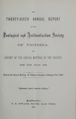 Gambar mini seharga Berkas:The annual report of the Zoological and Acclimatisation Society of Victoria, and report of the annual meeting of the Society (IA annualreportzoo26zool).pdf