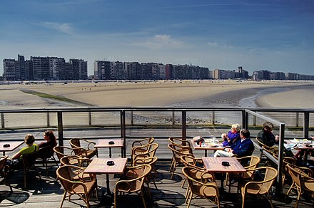 The Blankenberge seafront as seen from the pier.