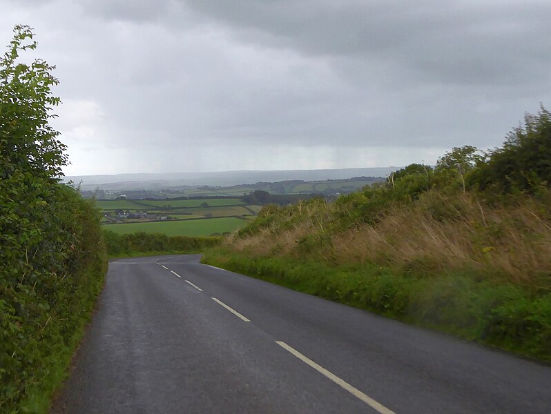 File:The road north of Borough with rainclouds - geograph.org.uk - 4645328.jpg