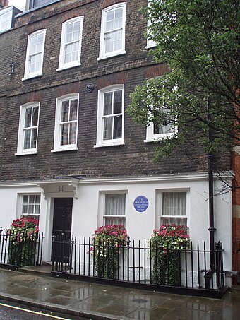 14 Barton Street, London SW1, where Lawrence lived while writing Seven Pillars