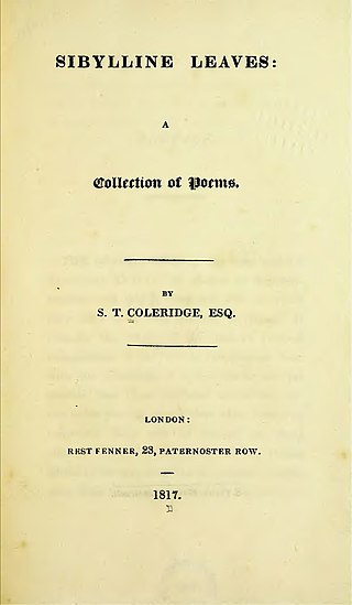 <i>Sibylline Leaves</i> 1817 volume of poems by Samuel Taylor Coleridge