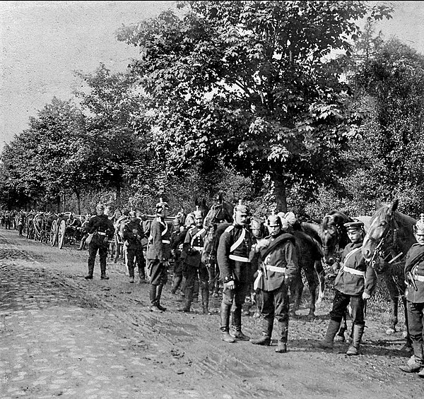 Prussian field artillery column at Torcy in September 1870