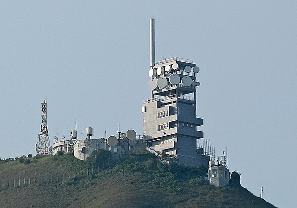 The main TVB transmitter at Temple Hill. TVB was Hong Kong's first "wireless", or free-to-air television station.